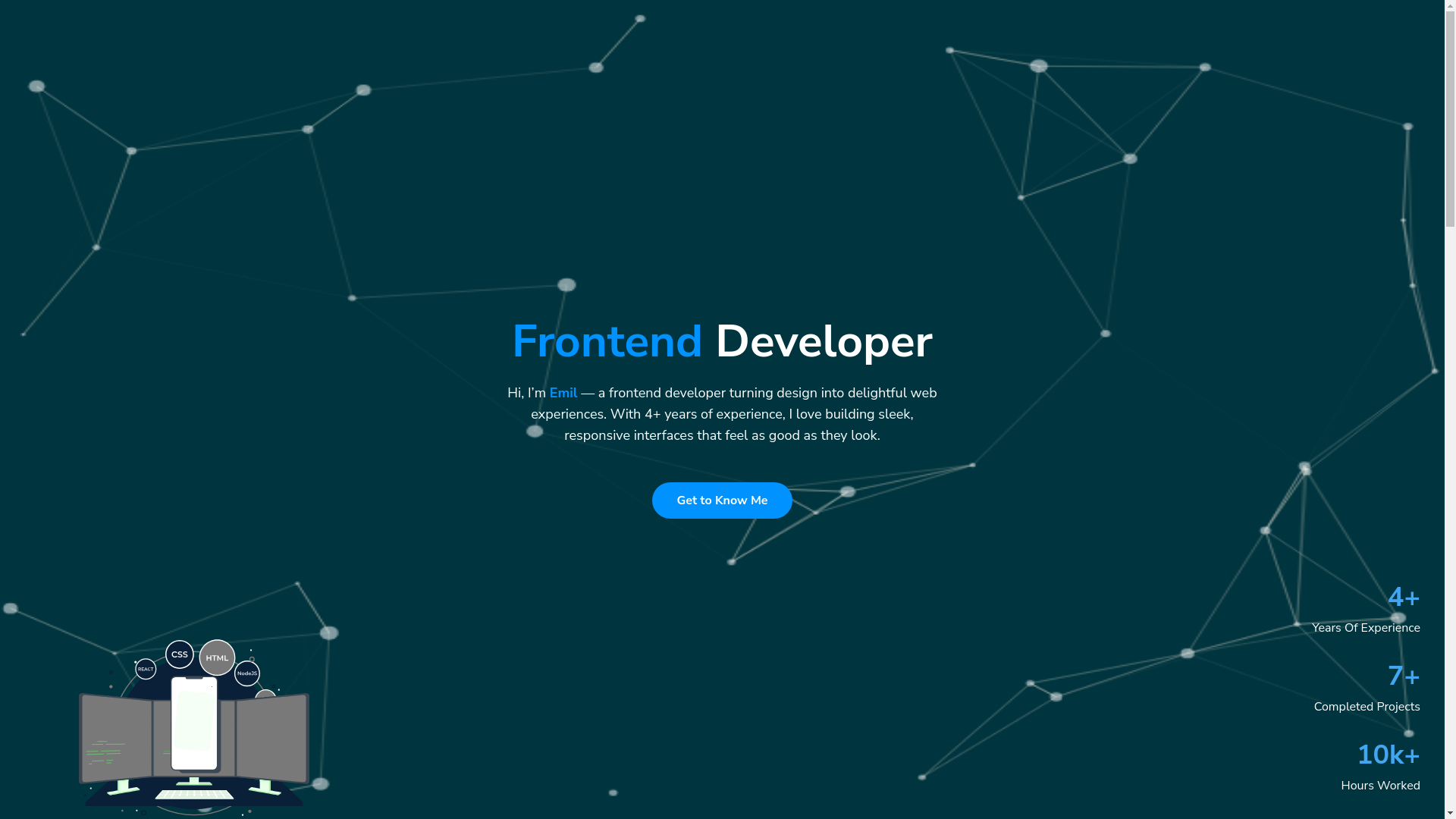 website screenshot of https://emilavanesyan.dev/