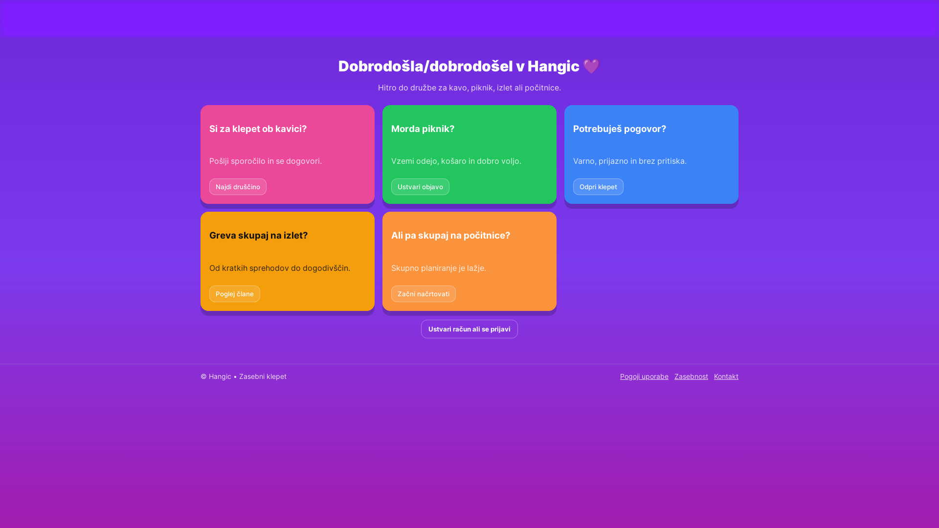 website screenshot of https://hangic.eu/
