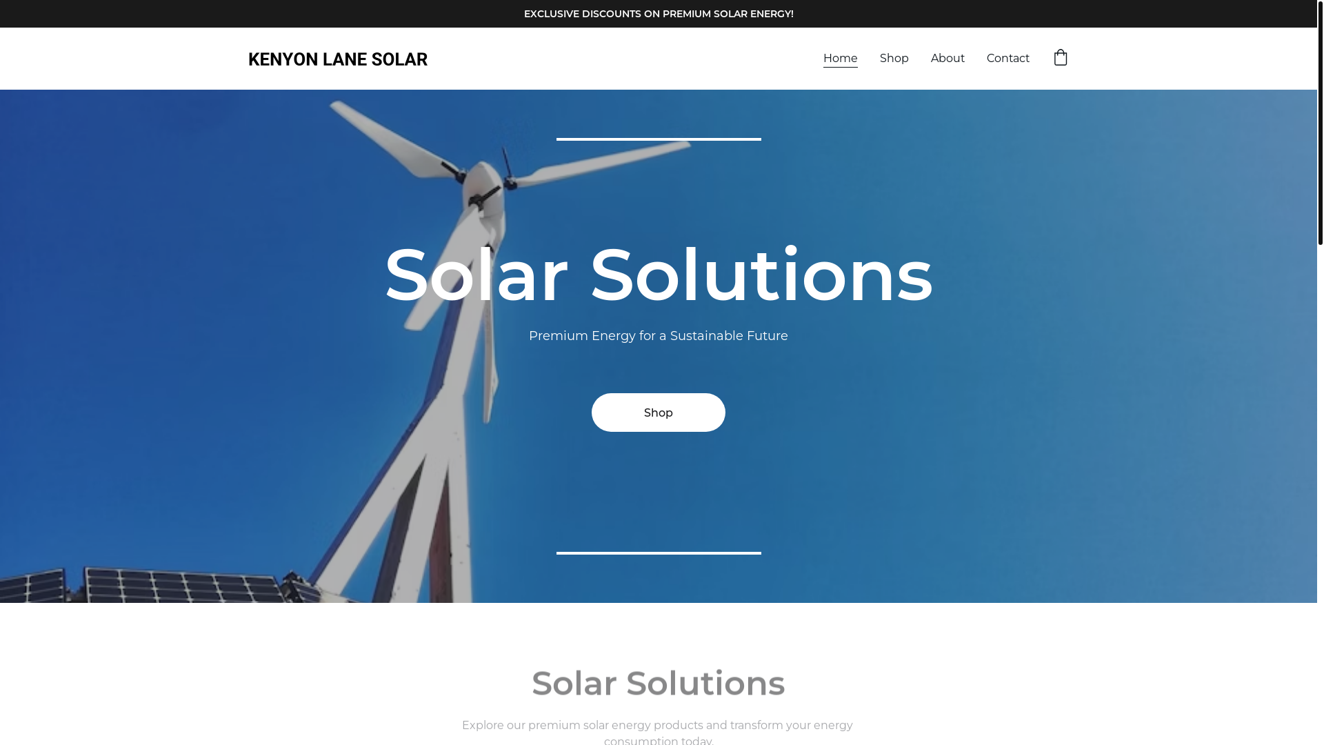 website screenshot of https://kenyonlanesolar.com/
