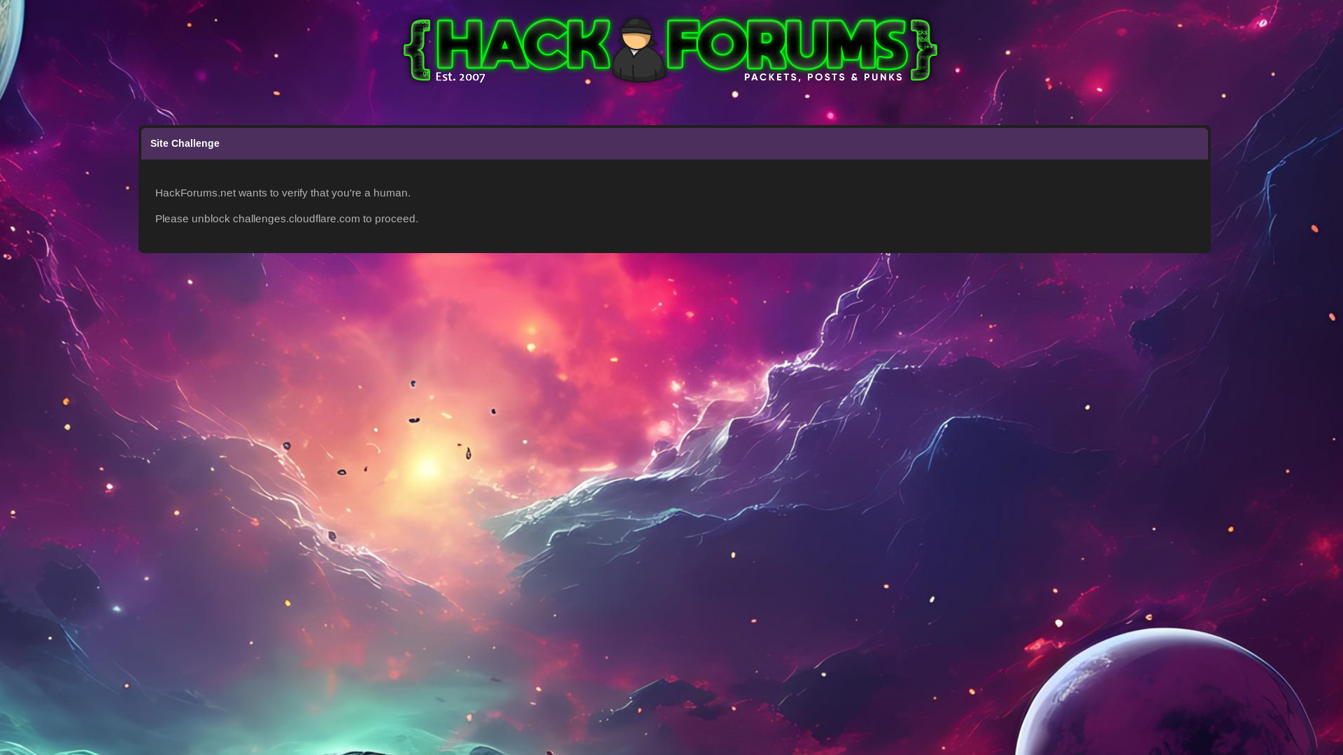 website screenshot of https://hackforums.net/