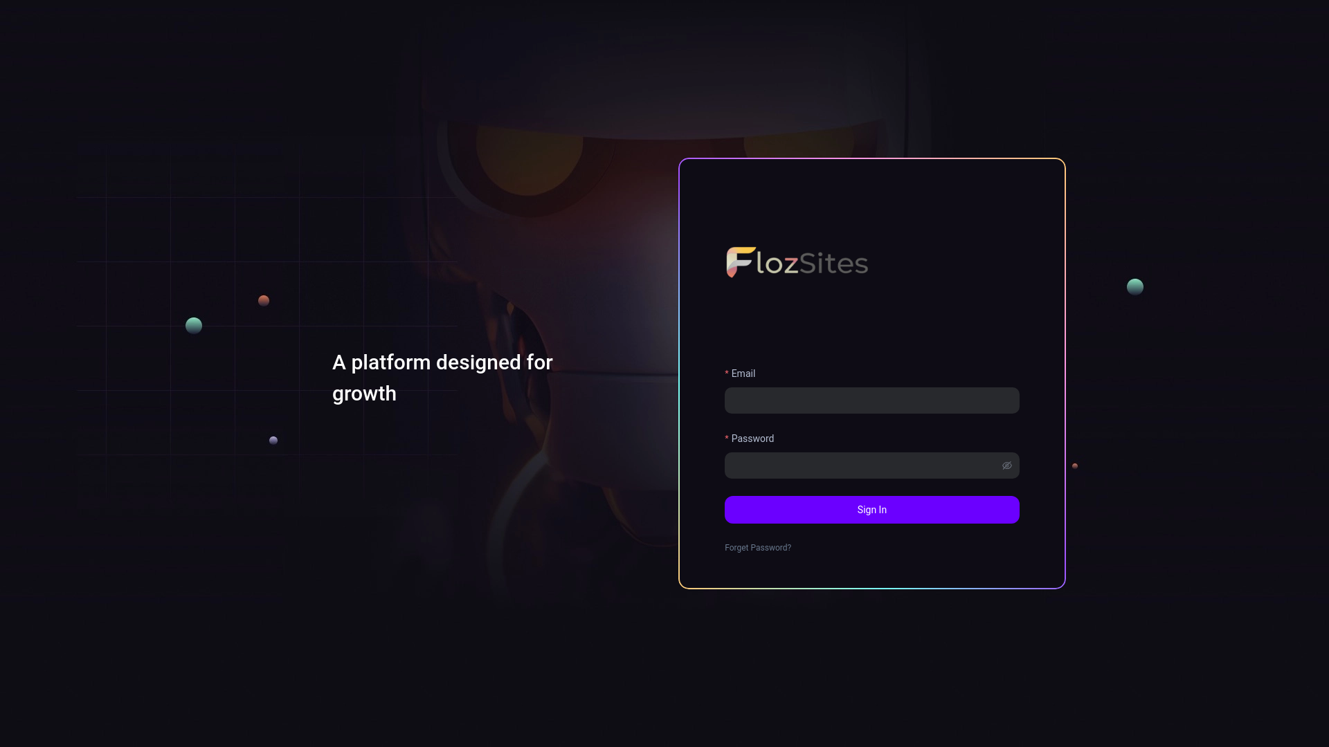 website screenshot of https://flozsites.com/