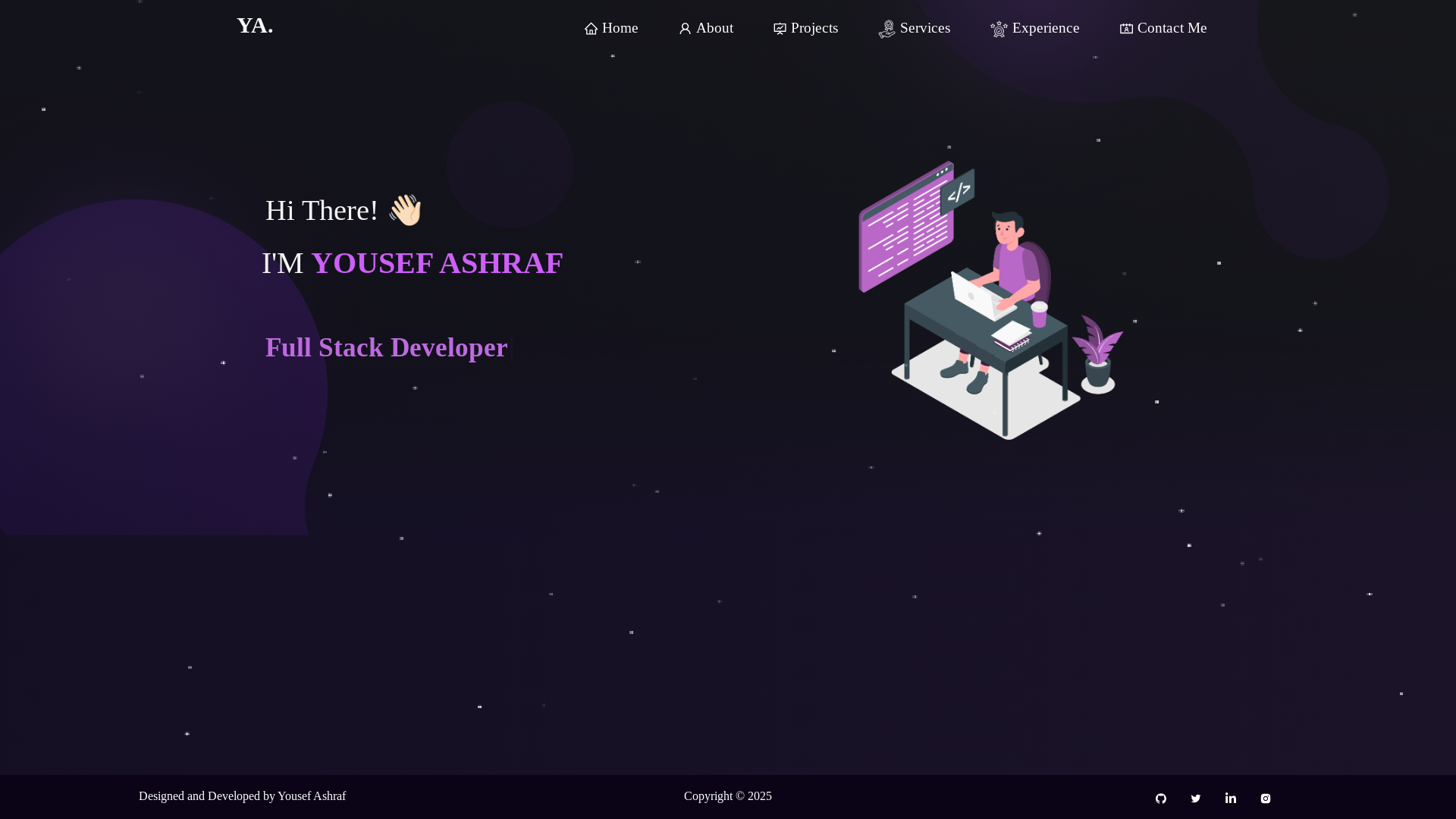 website screenshot of https://yousefsenada.me/