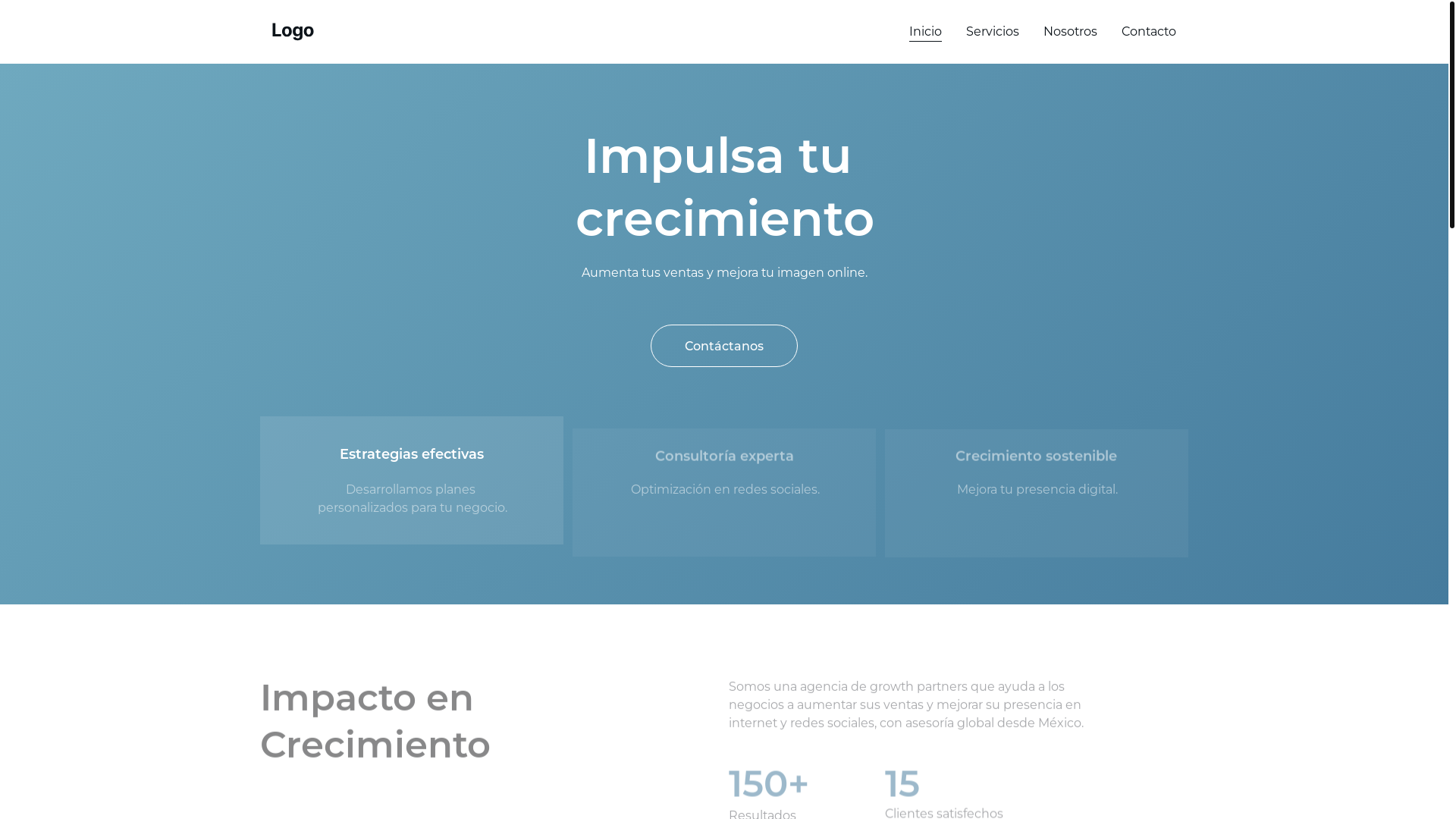 website screenshot of https://impactoencrecimiento.com/