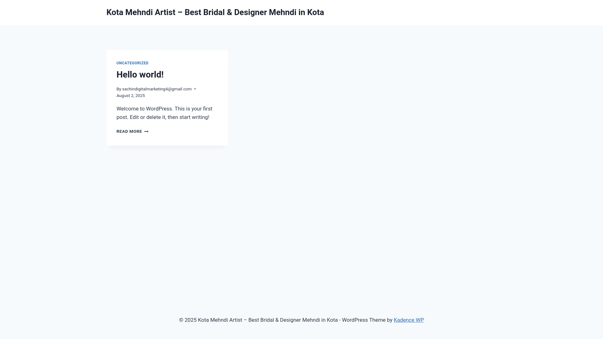website screenshot of https://kotamehndiartist.online/