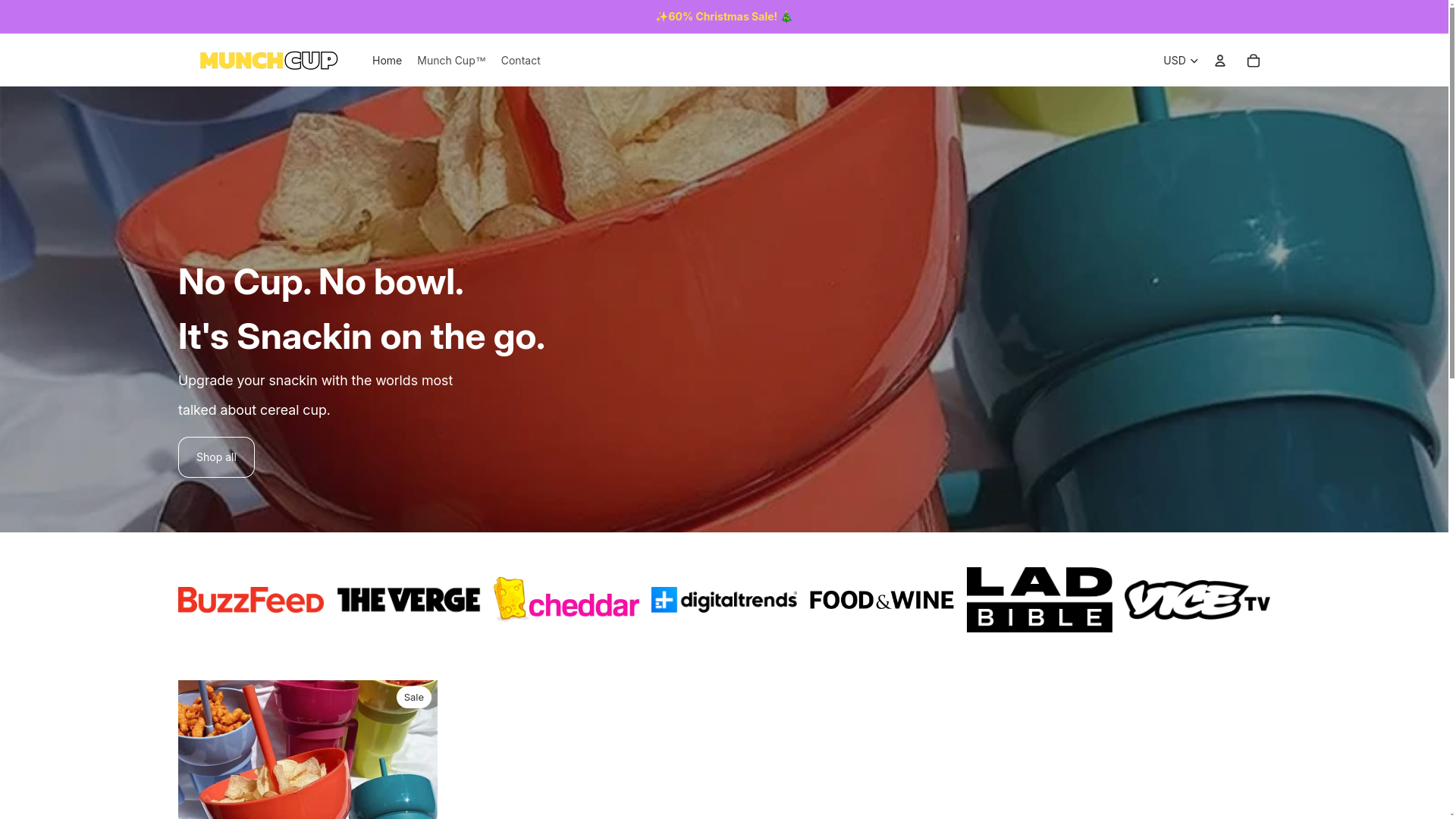 website screenshot of https://getmunchcup.com/