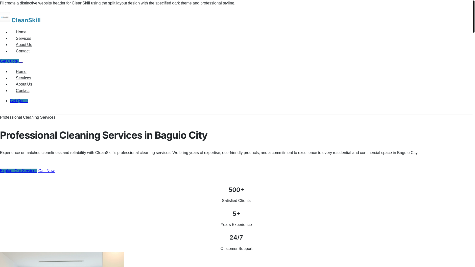 website screenshot of https://cleanskill.cc/