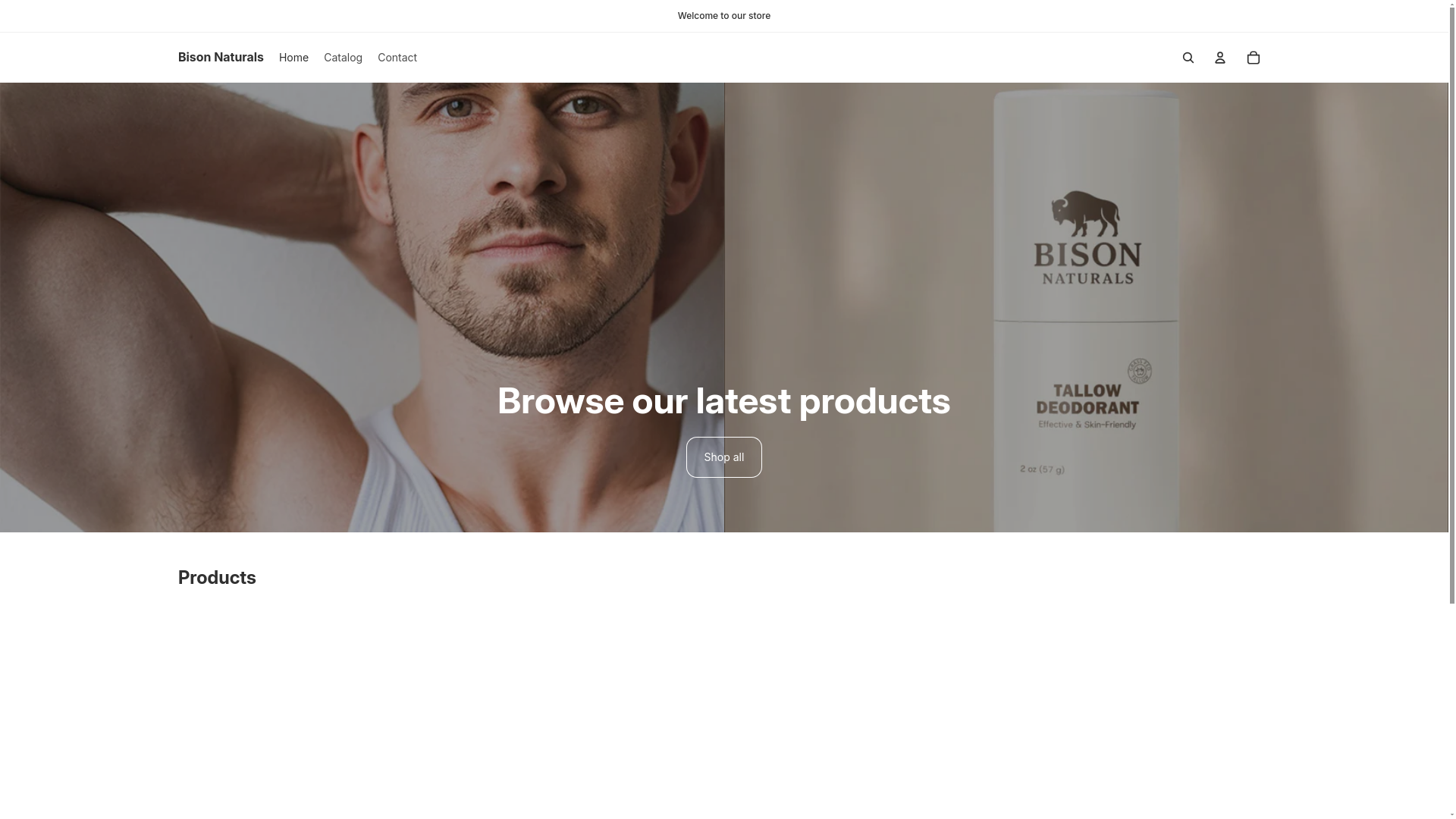 website screenshot of https://bisonnaturalsco.com/