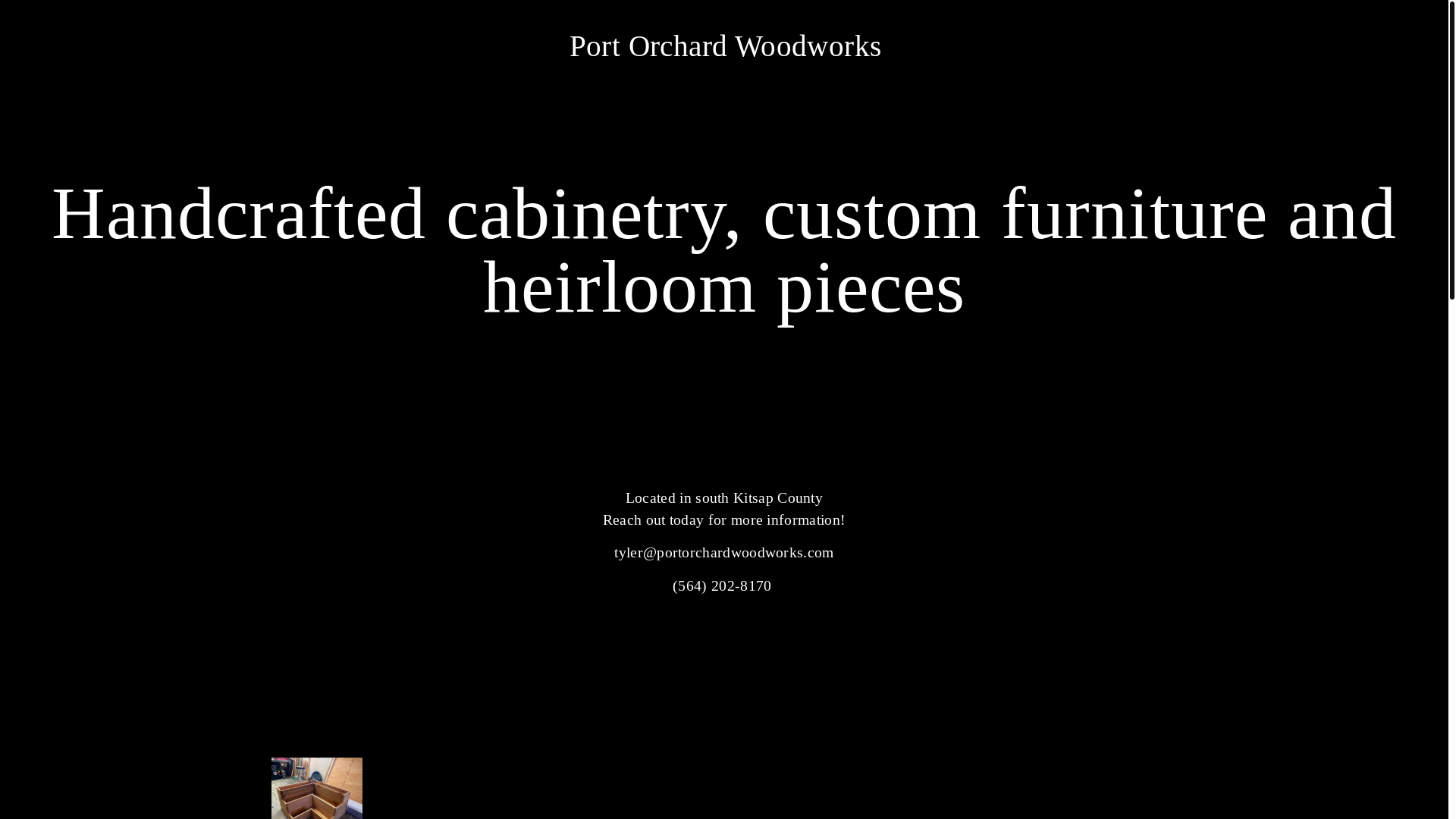 website screenshot of https://portorchardwoodworks.com/