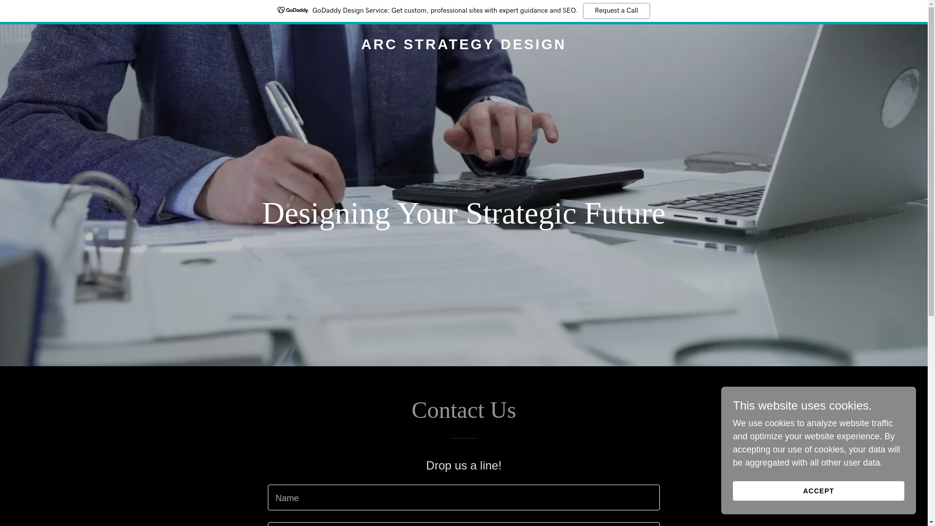 website screenshot of https://arcstrategydesign.com/