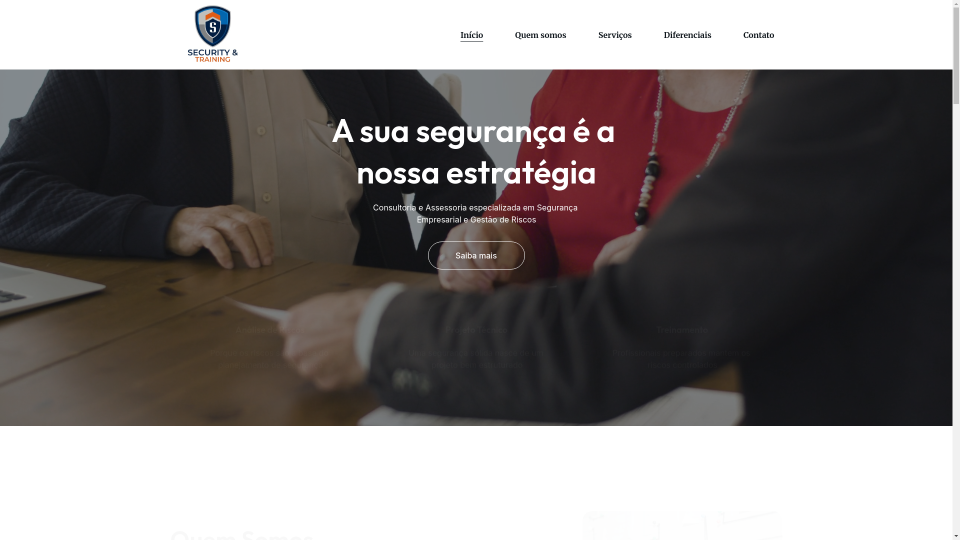 website screenshot of https://securitytrainingbrasil.com.br/