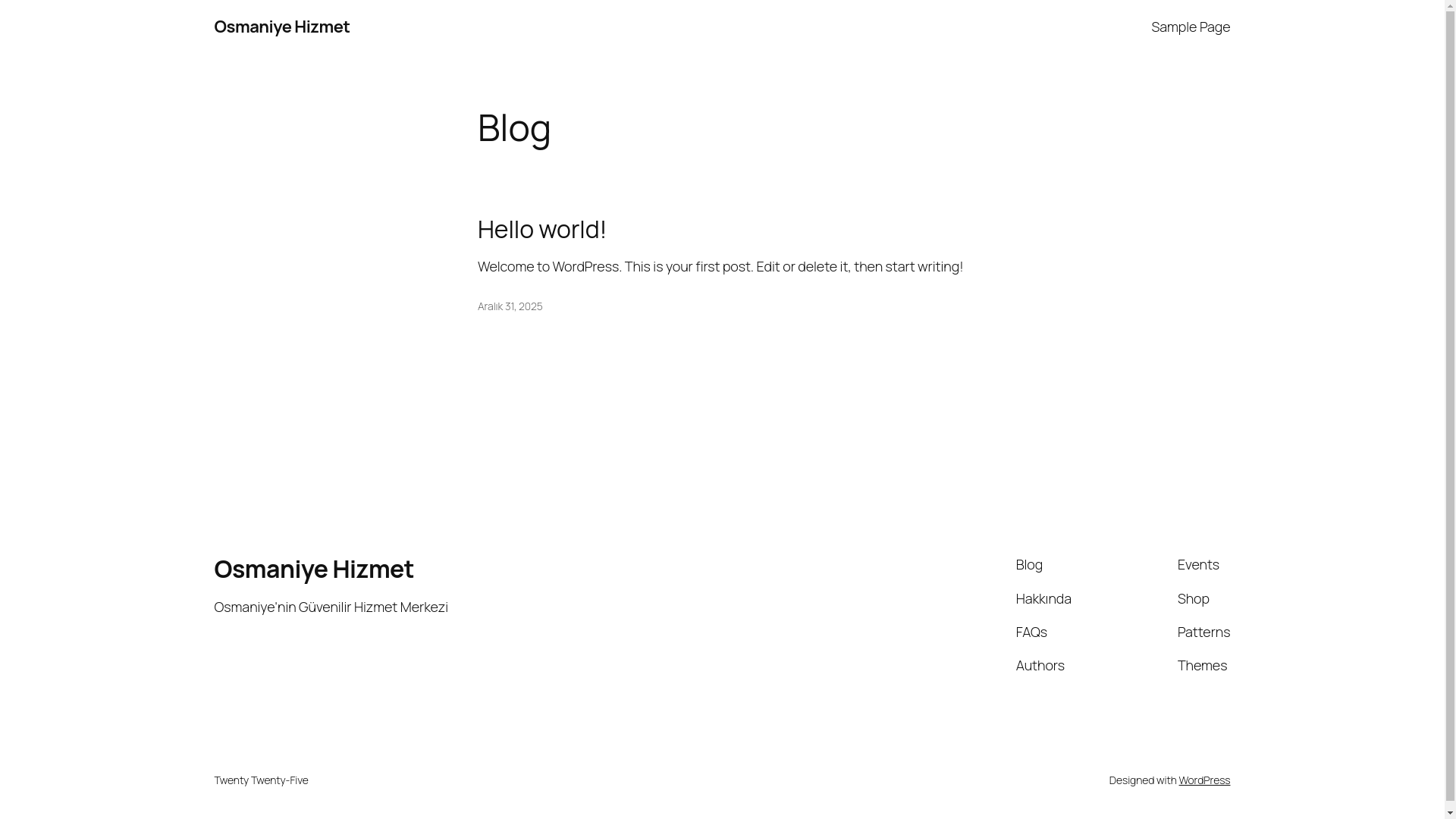 website screenshot of https://osmaniyehizmet.com/