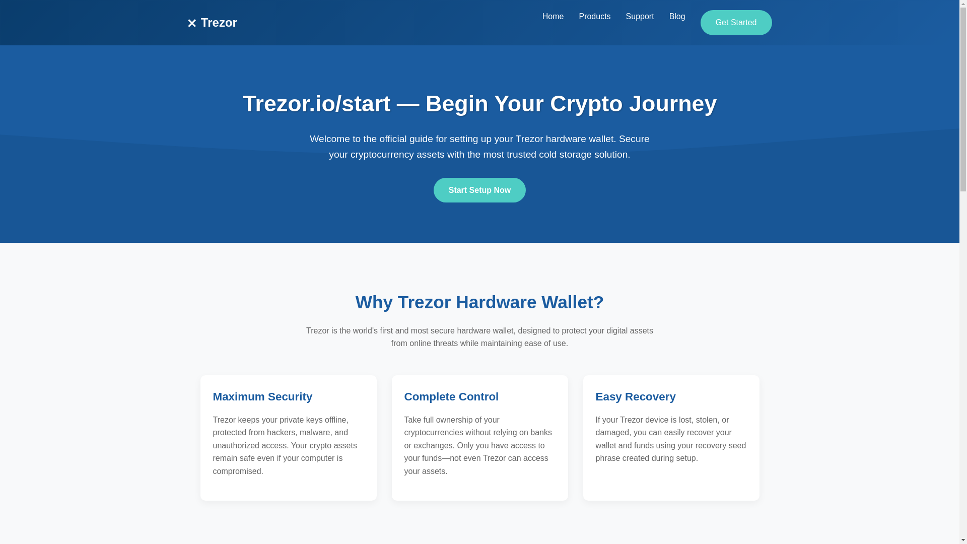 website screenshot of https://home-io-start-trezo.pages.dev/