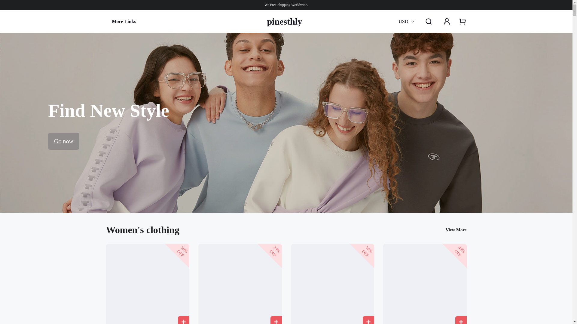 website screenshot of https://pinesthly.com/