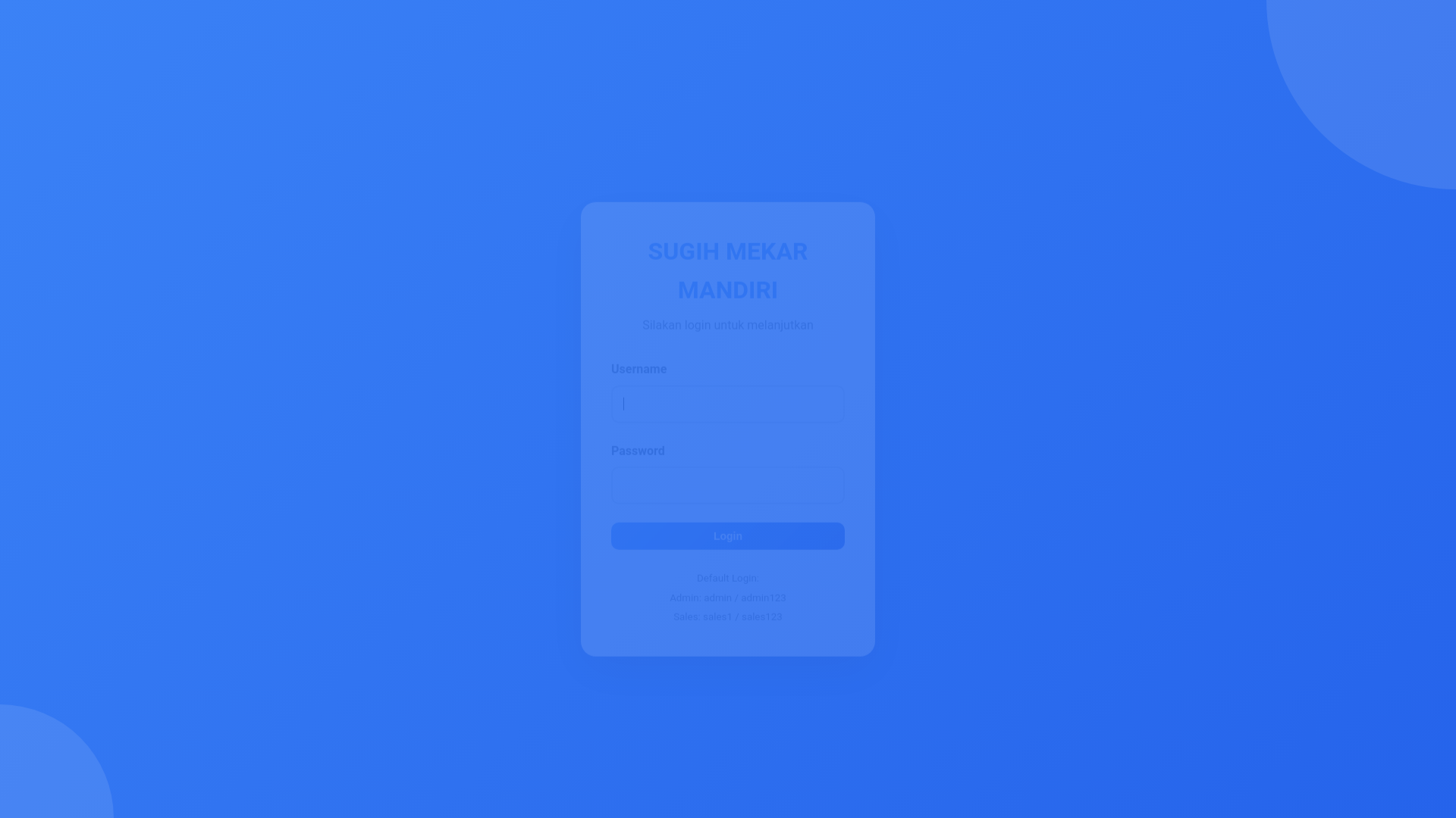 website screenshot of https://sugihmekarmandiri.online/