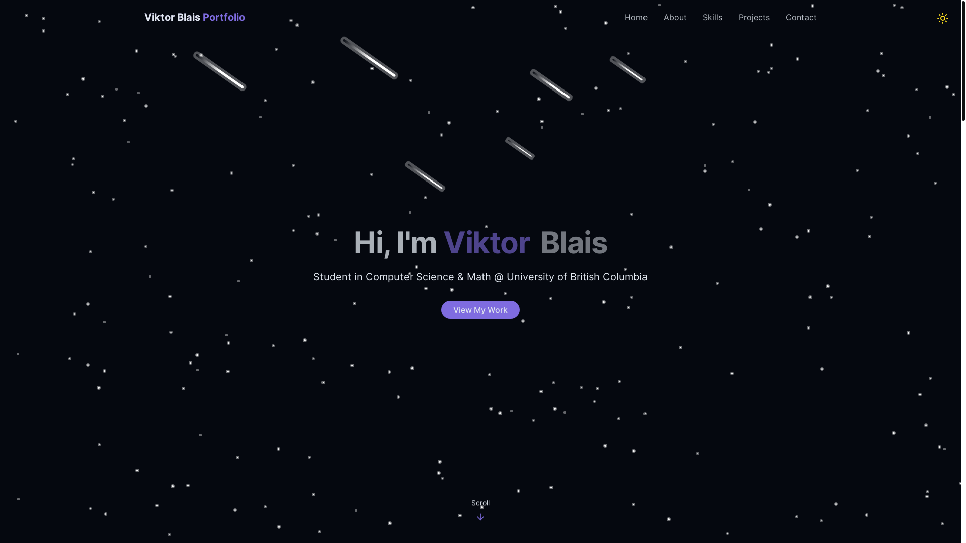 website screenshot of https://viktorblais.com/