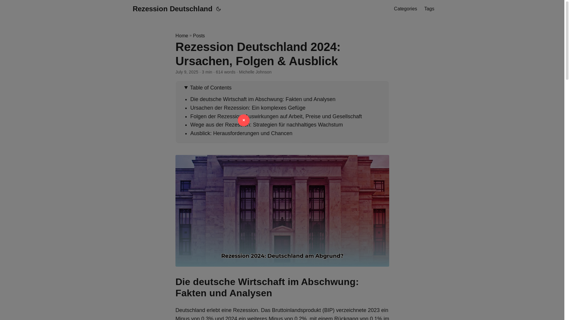 website screenshot of https://rezession-deutschland.pages.dev/