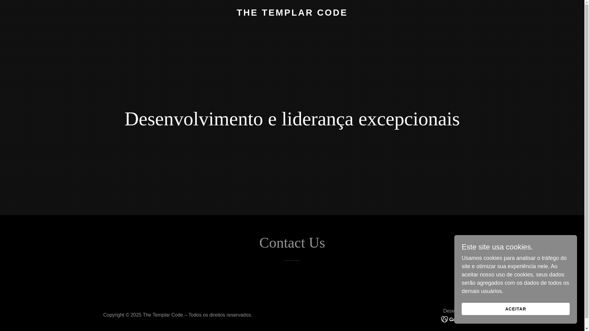 website screenshot of https://thetemplarcode.com/