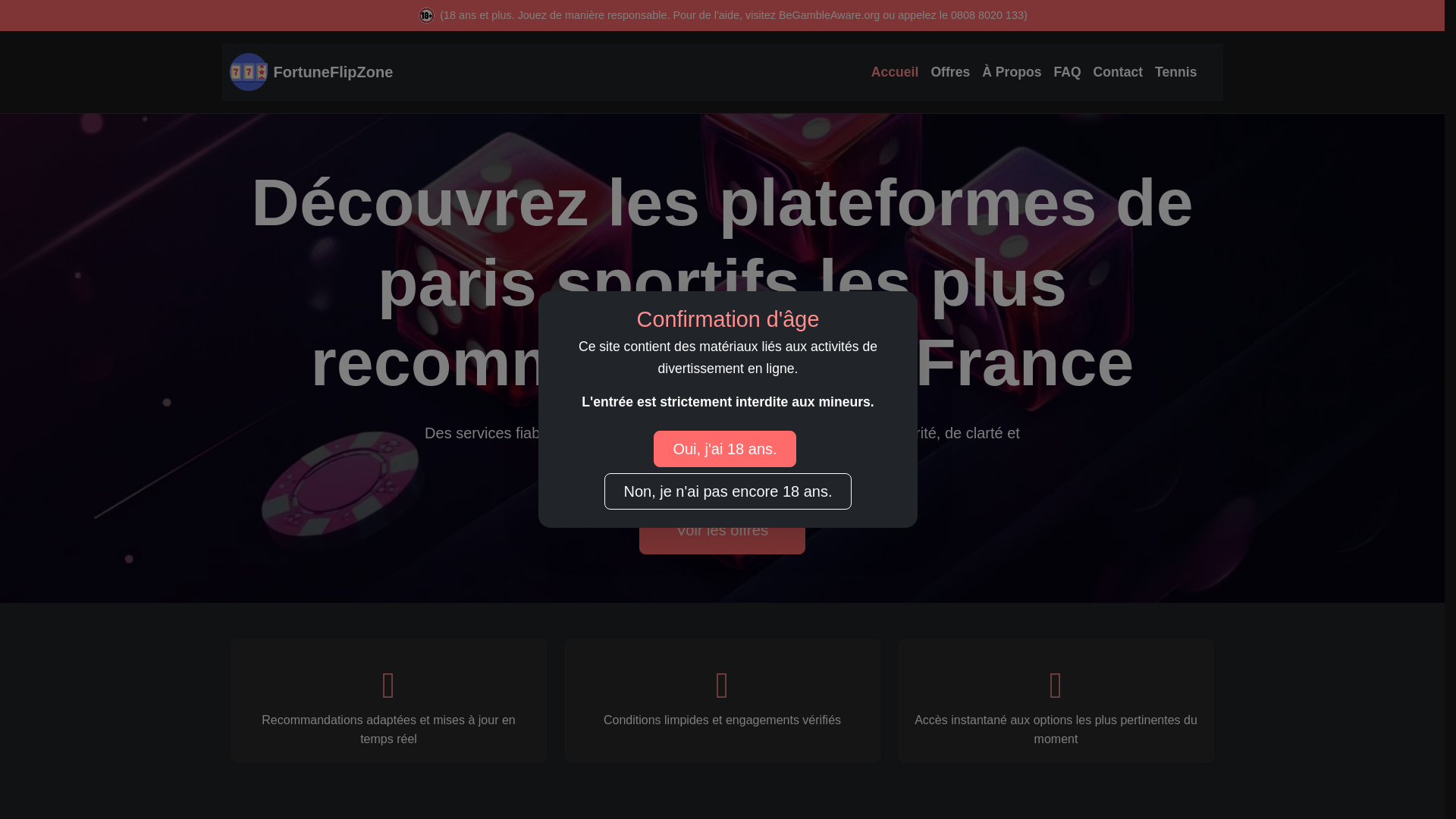 website screenshot of https://fortuneflipzone.com/