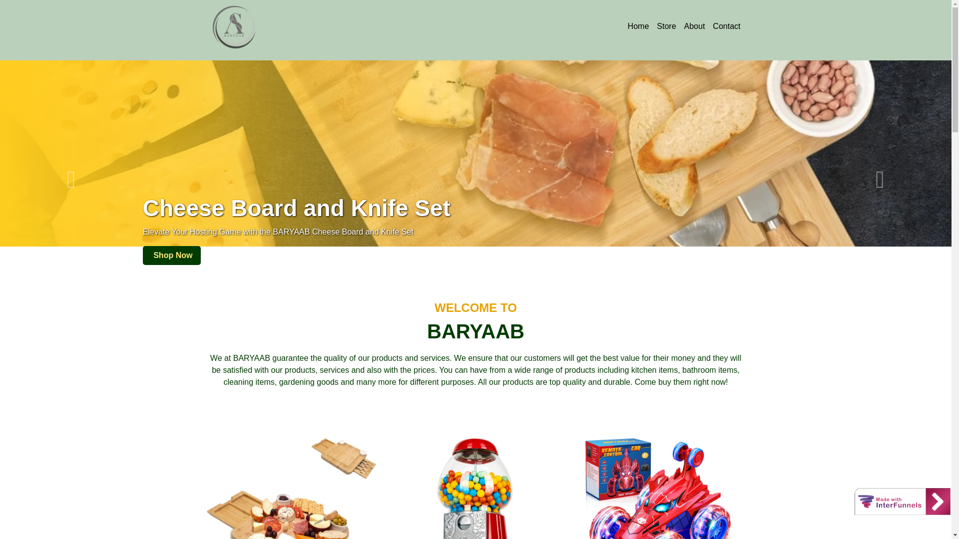 website screenshot of https://baryaab.co/