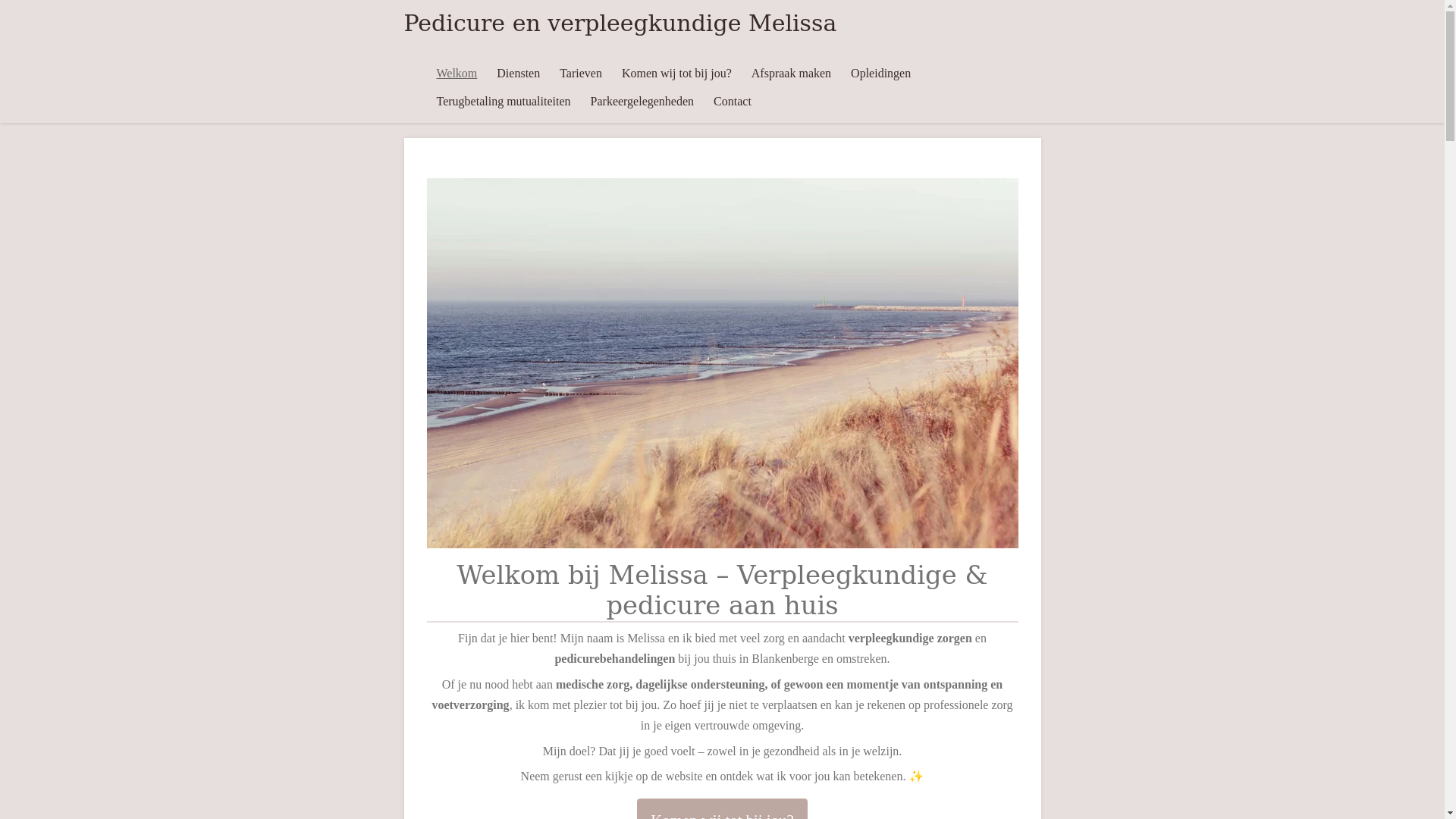website screenshot of https://verpleeghuismelissa.be/