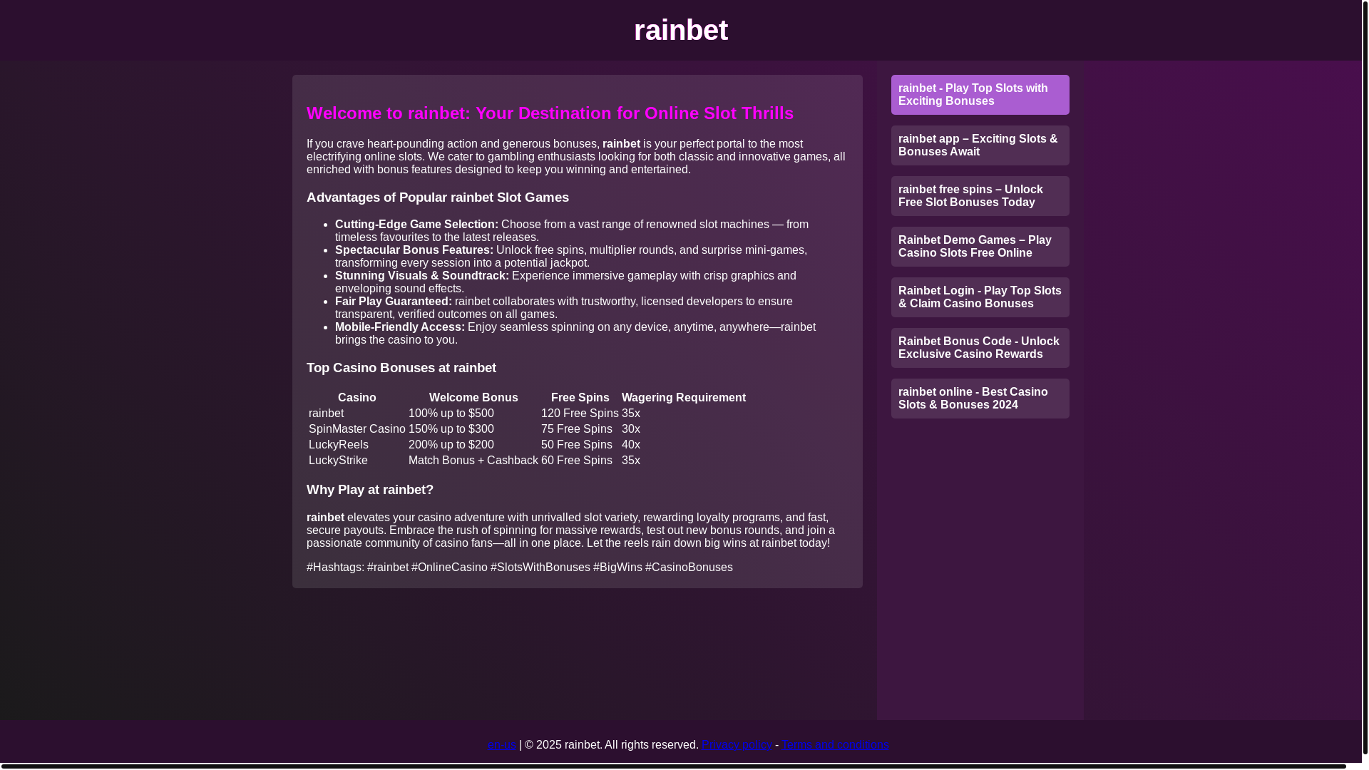 website screenshot of https://rainbetoby.pages.dev/