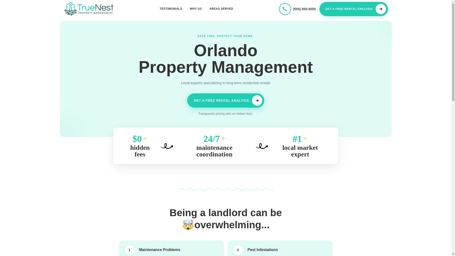 website screenshot of https://truenestpropertymanagement.com/