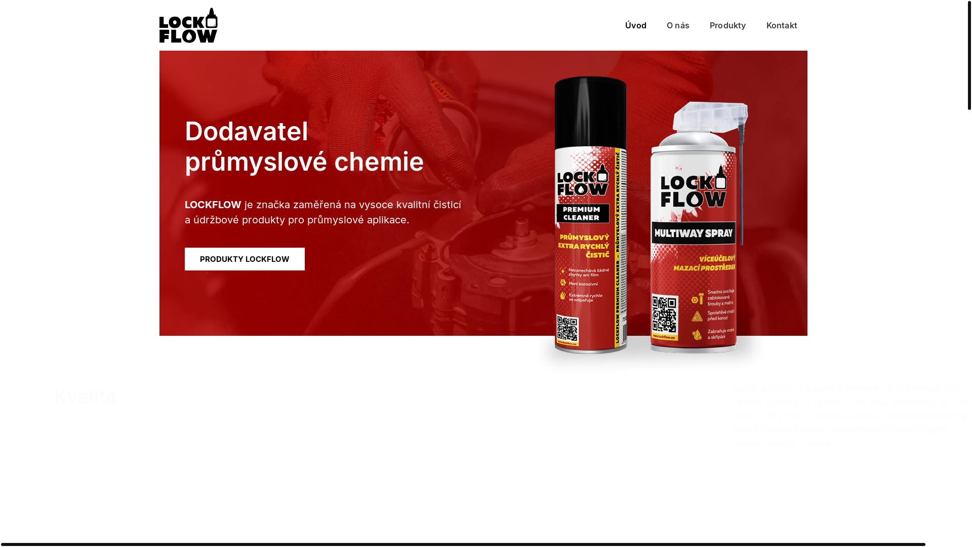 website screenshot of https://lockflow.cz/