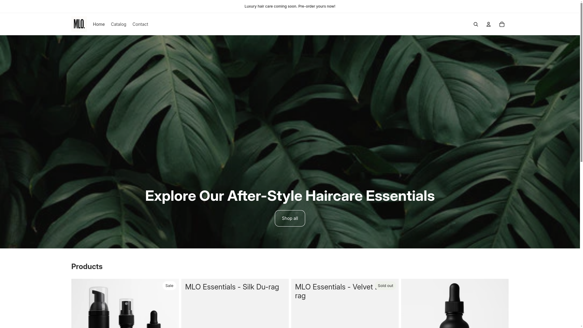 website screenshot of https://mloessentials.com/