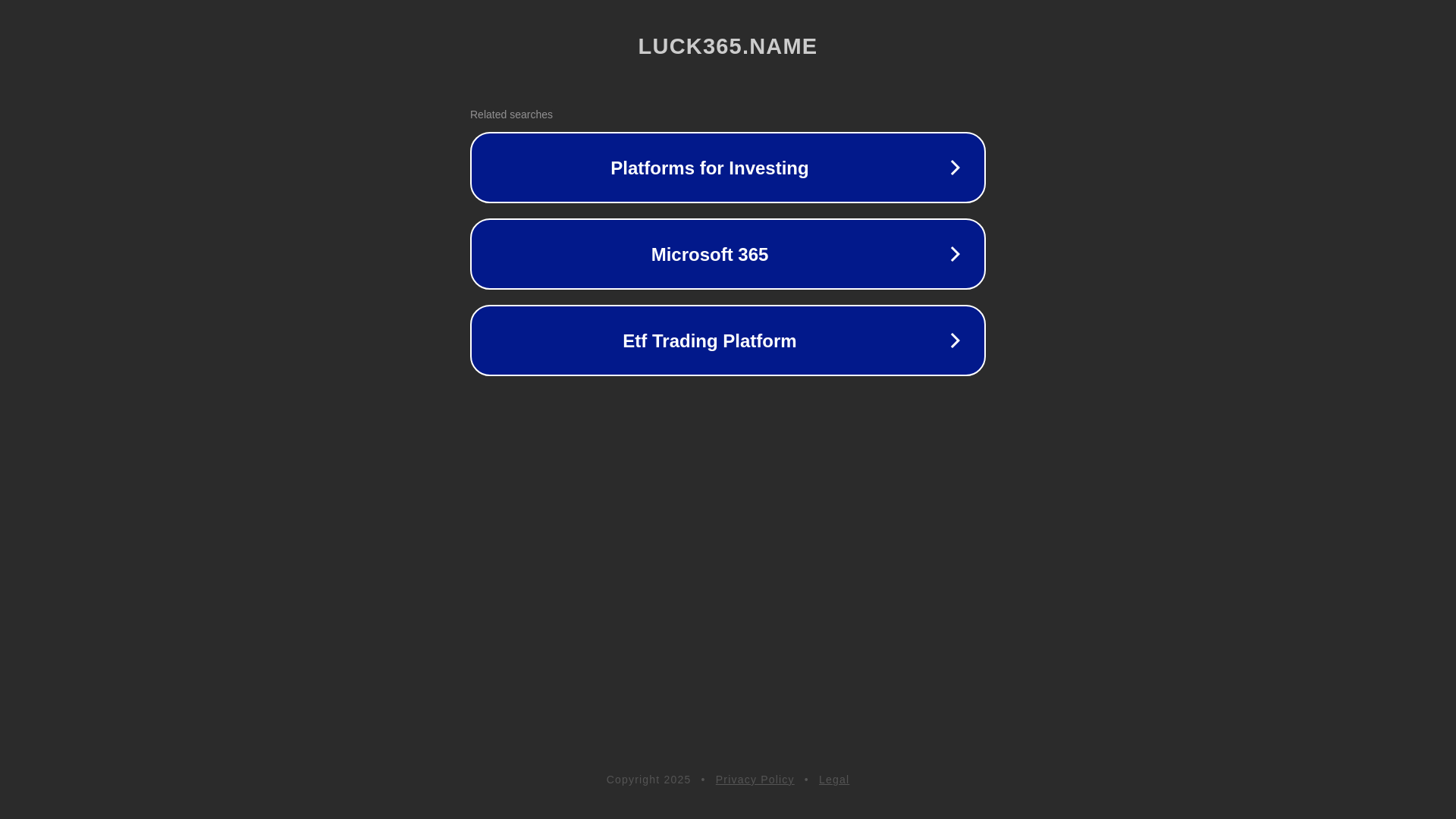 website screenshot of https://luck365.name/