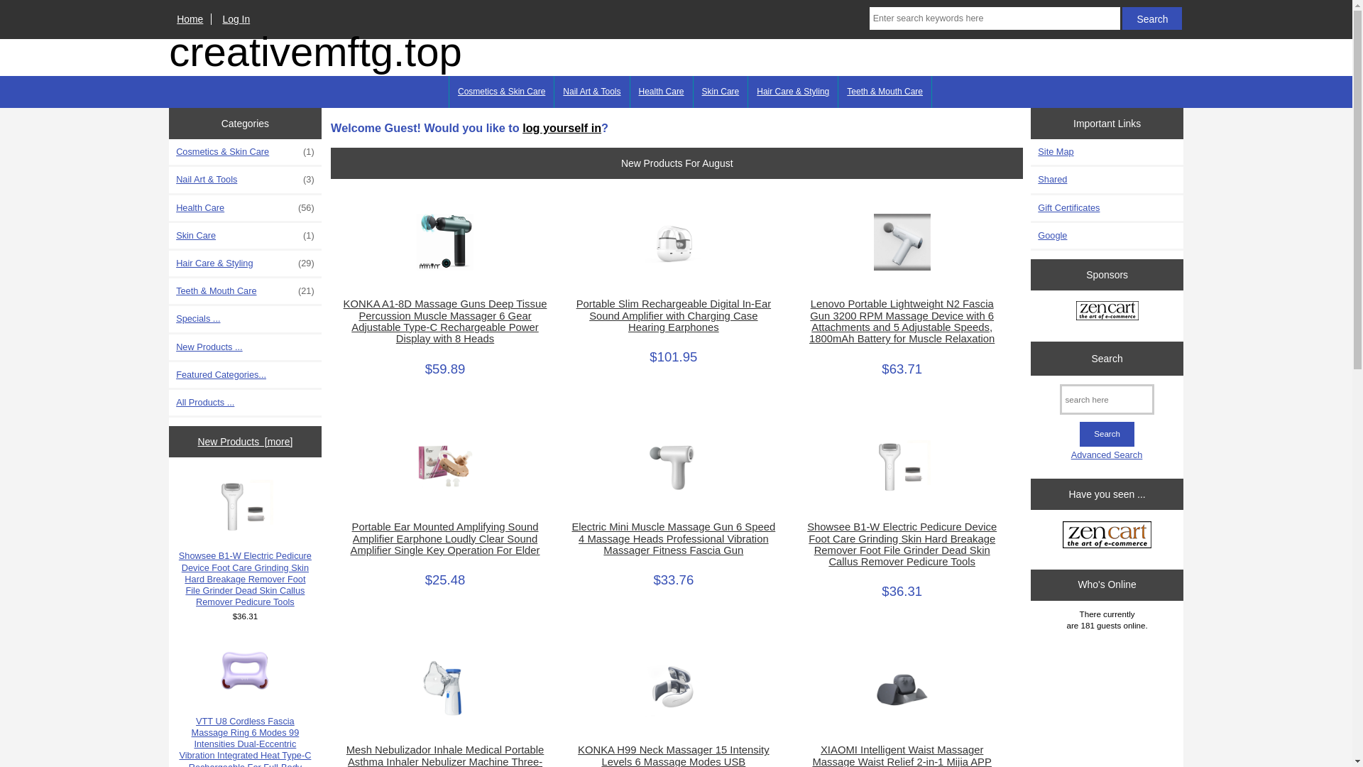 website screenshot of https://creativemftg.top/
