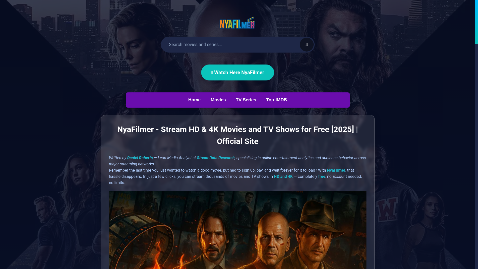 website screenshot of https://nyafilmer-v04.pages.dev/
