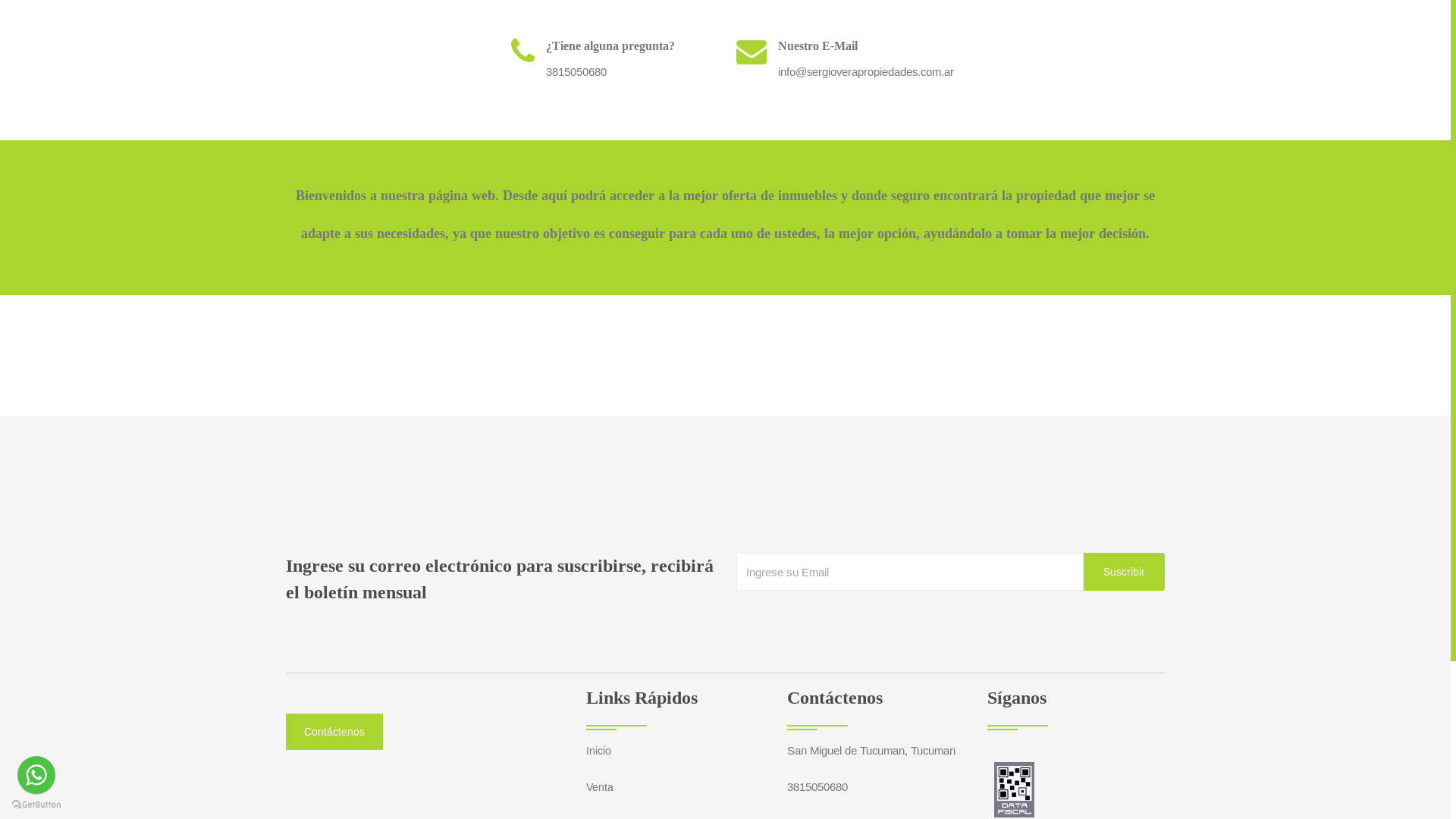 website screenshot of https://sergioverapropiedades.com.ar/