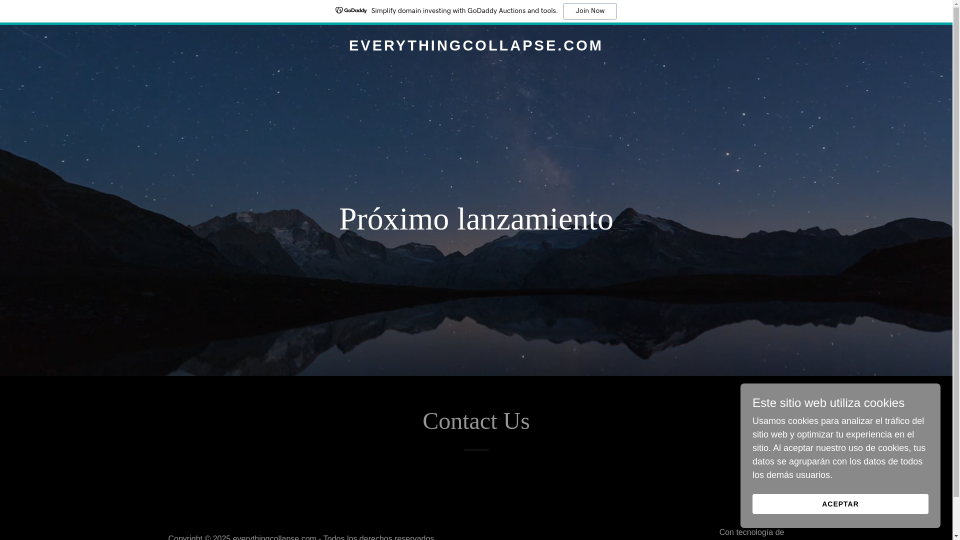 website screenshot of https://everythingcollapse.com/