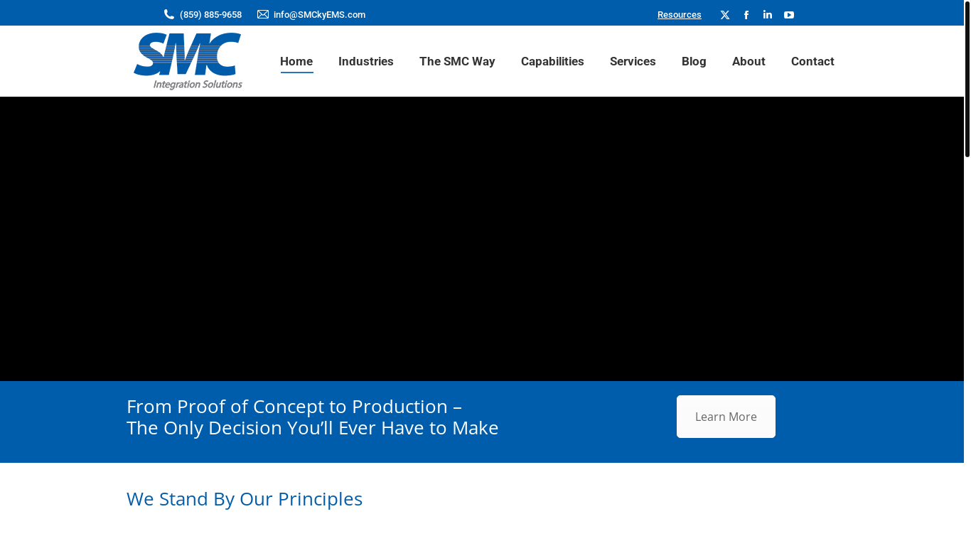website screenshot of https://smcintegrationss.com/