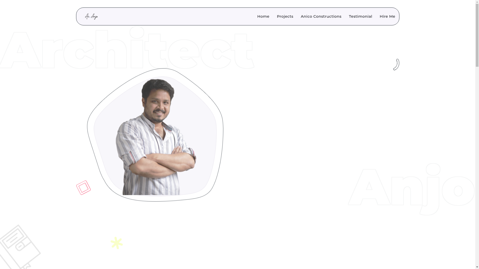 website screenshot of https://architectanjo.in/