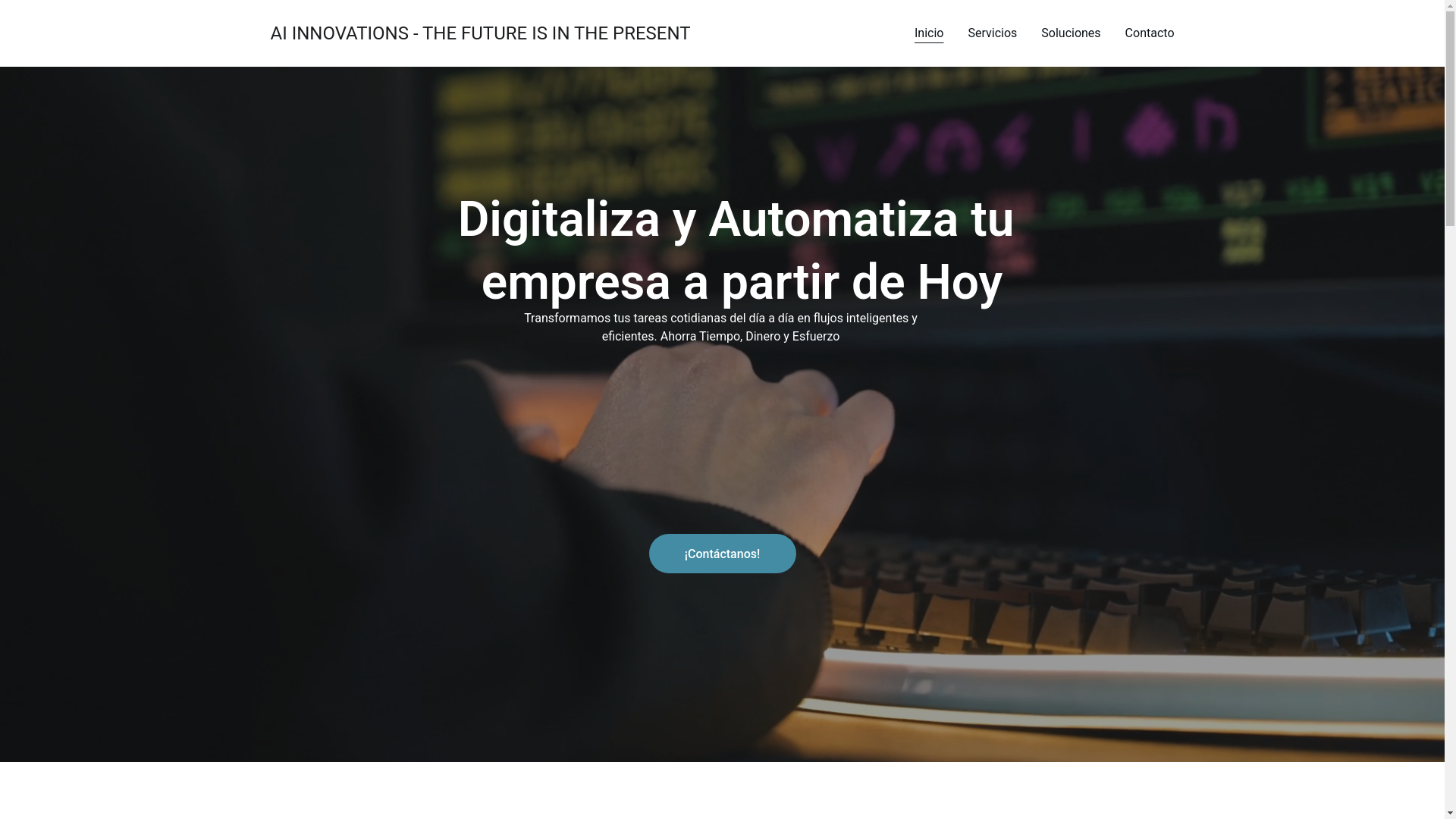 website screenshot of https://aiinnovationsthefutureisinthepresent.es/