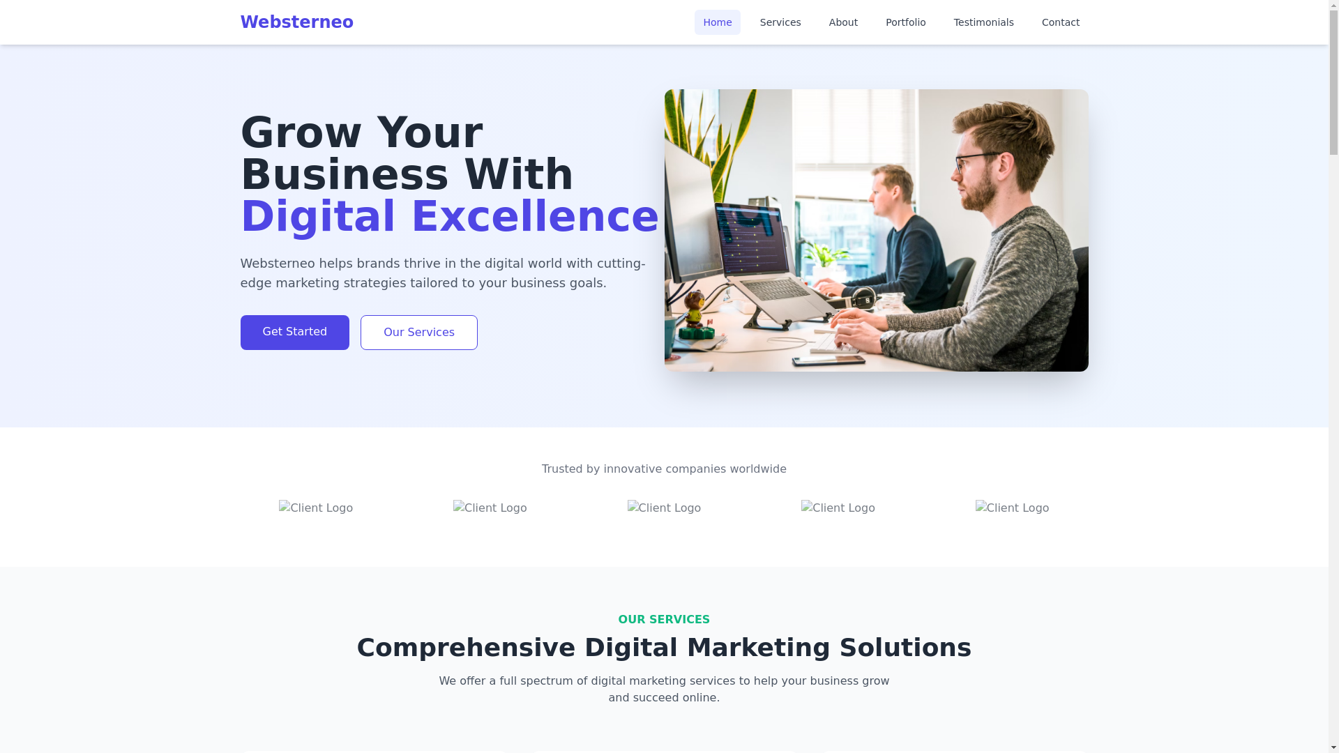 website screenshot of https://websterneo.com/