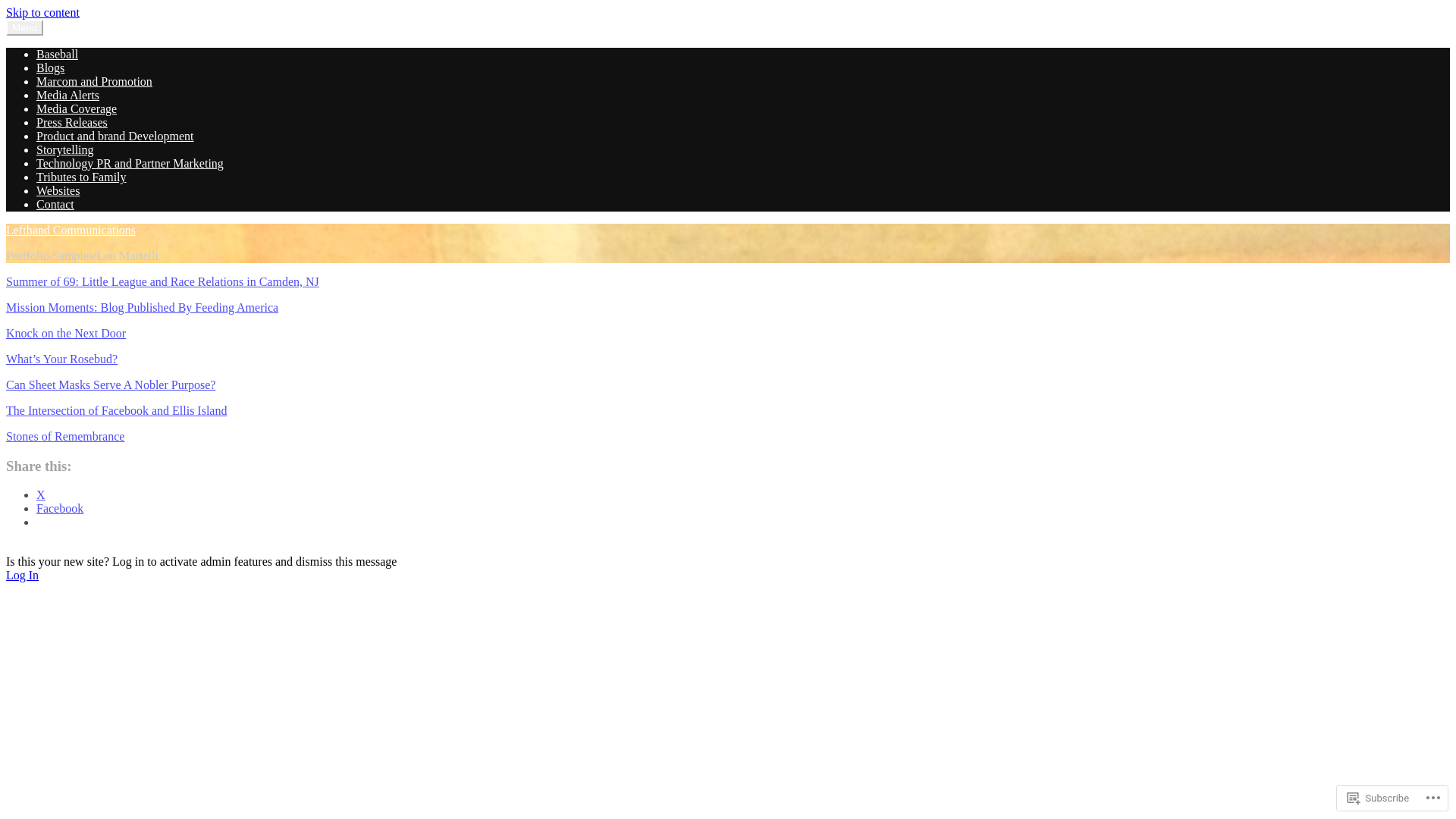 website screenshot of https://left-hand-communications.com/