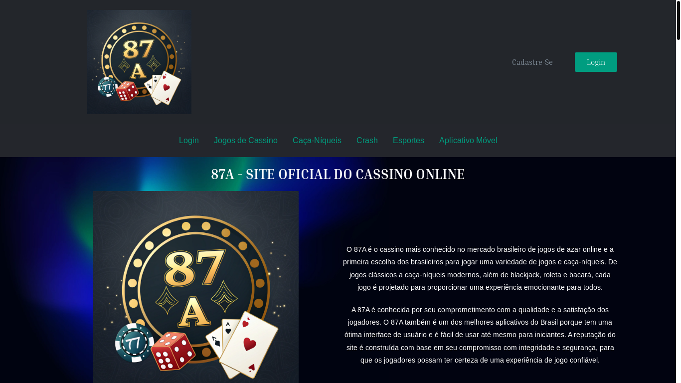 website screenshot of https://87a-jogos.com/