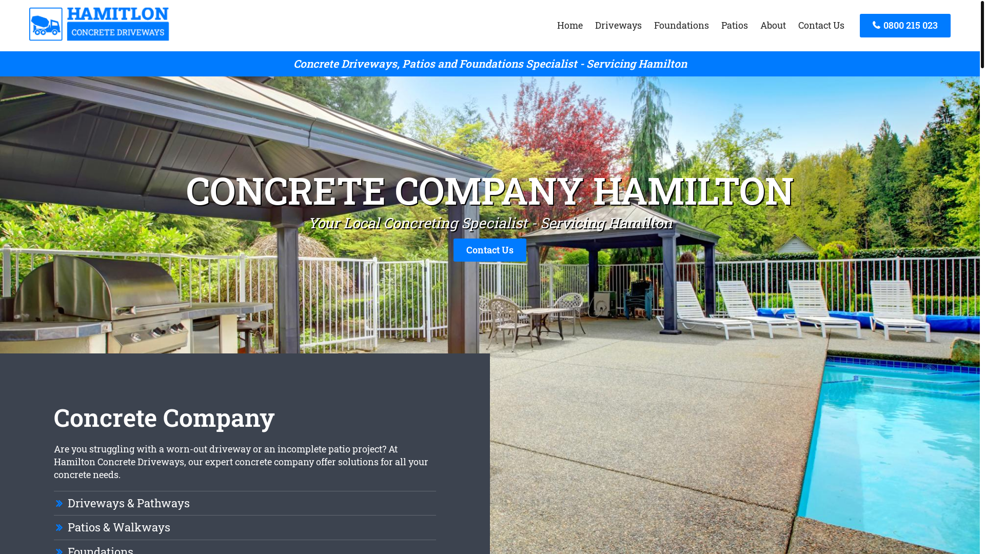 website screenshot of https://hamiltonconcretedriveways-co-nz.pages.dev/