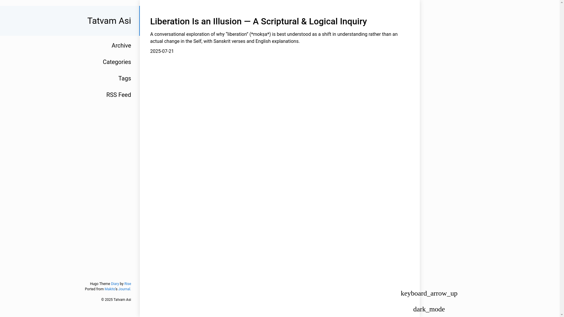 website screenshot of https://tatvam-blog.pages.dev/