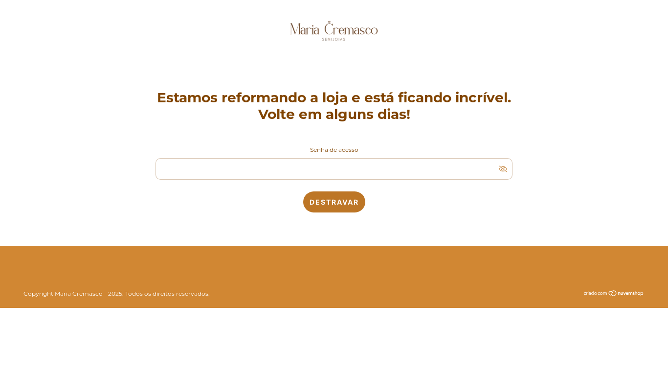 website screenshot of https://mariacremasco.com.br/