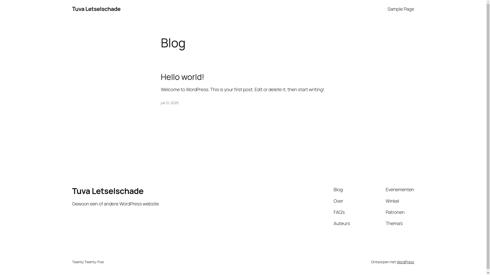 website screenshot of https://tuvaletselschade.nl/