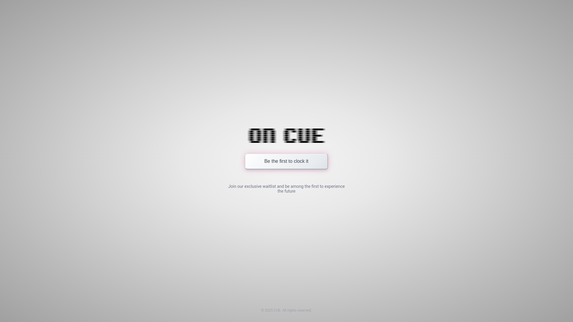 website screenshot of https://cue.market/