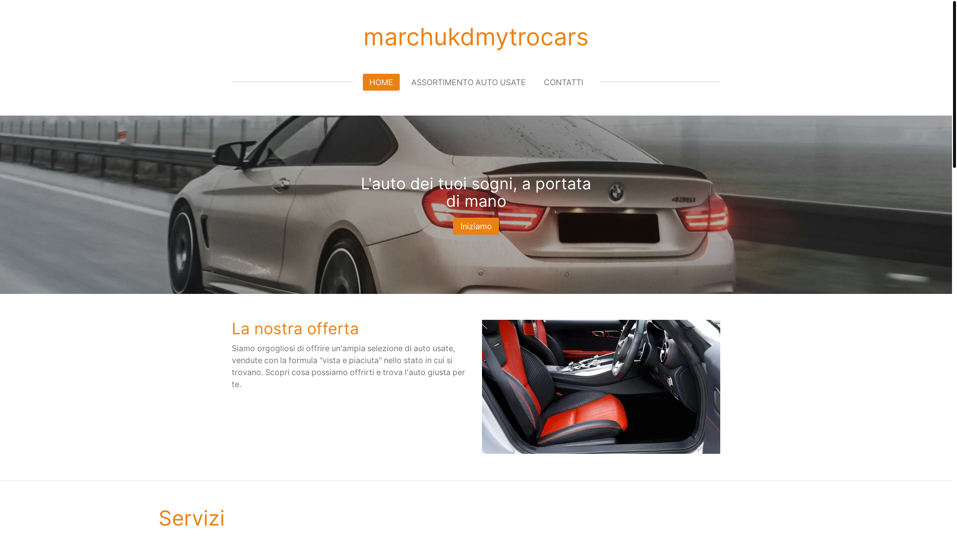 website screenshot of https://marchukdmytrocars.it/