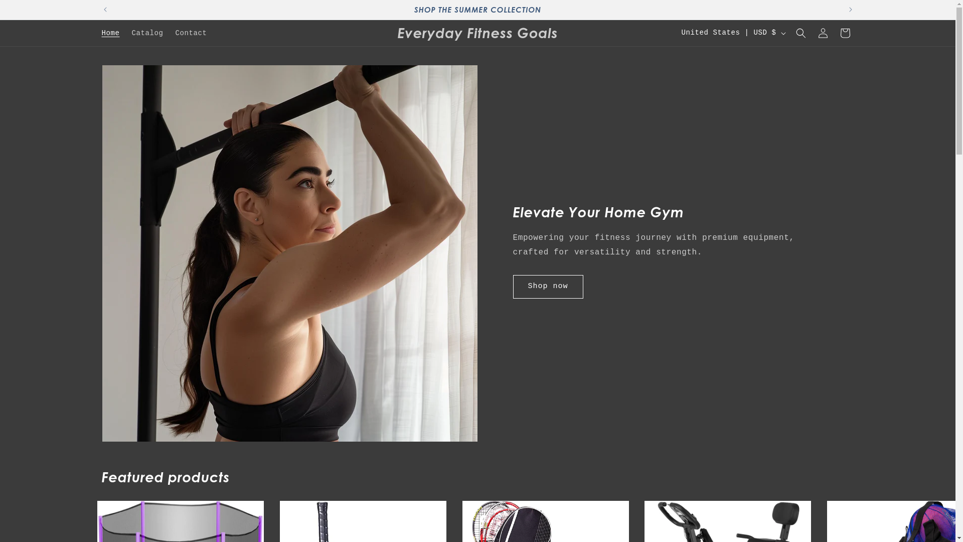 website screenshot of https://everyday-fitness-goals.store/