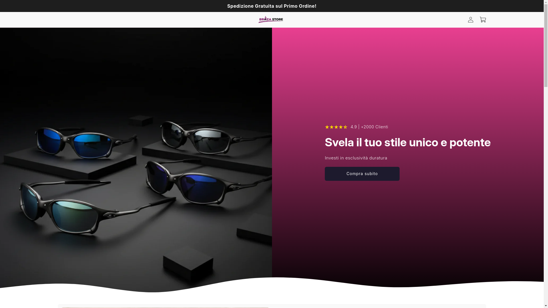 website screenshot of https://brazastore.it/