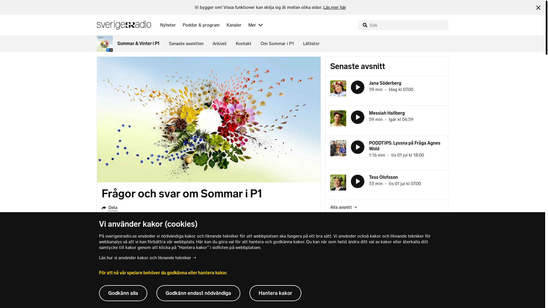 website screenshot of https://sverigesradio.se/artikel/om-sommar-och-vinter-i-p1