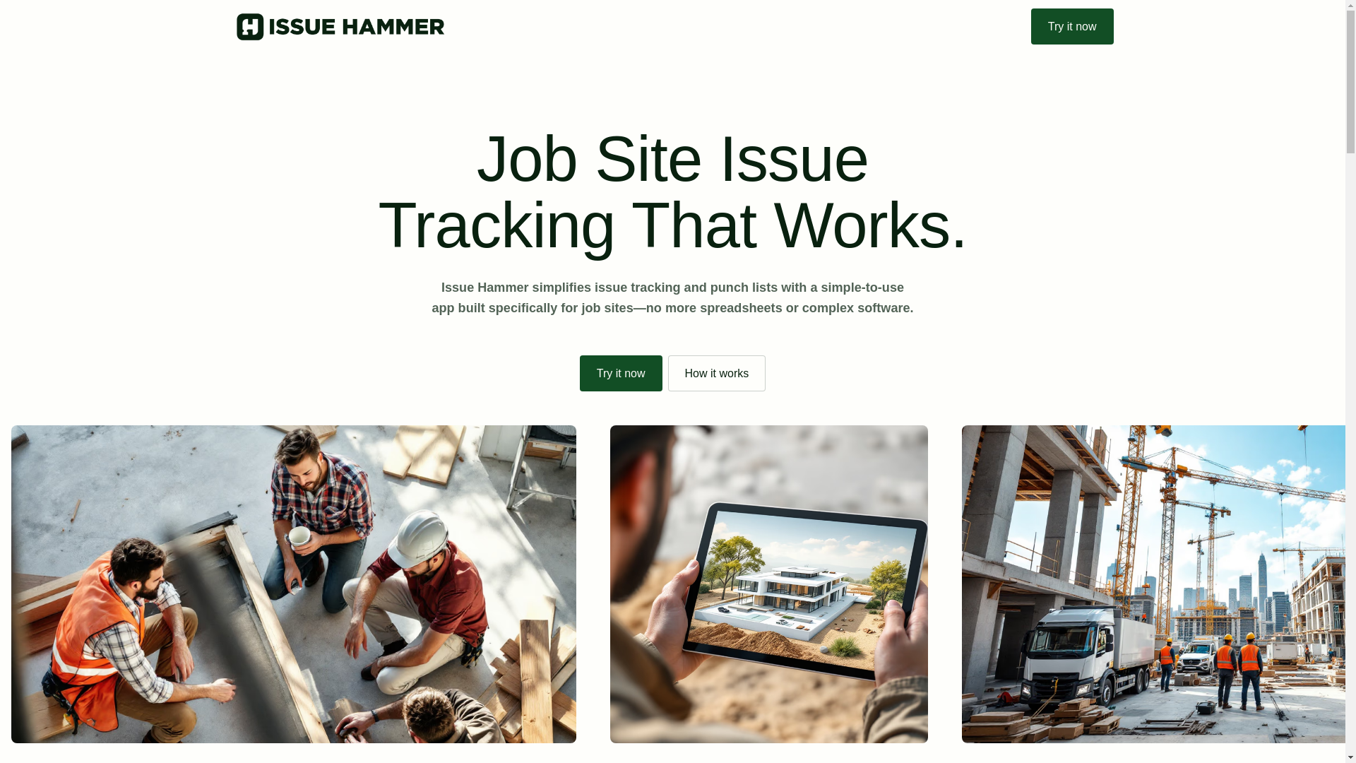 website screenshot of https://issuehammer.com/