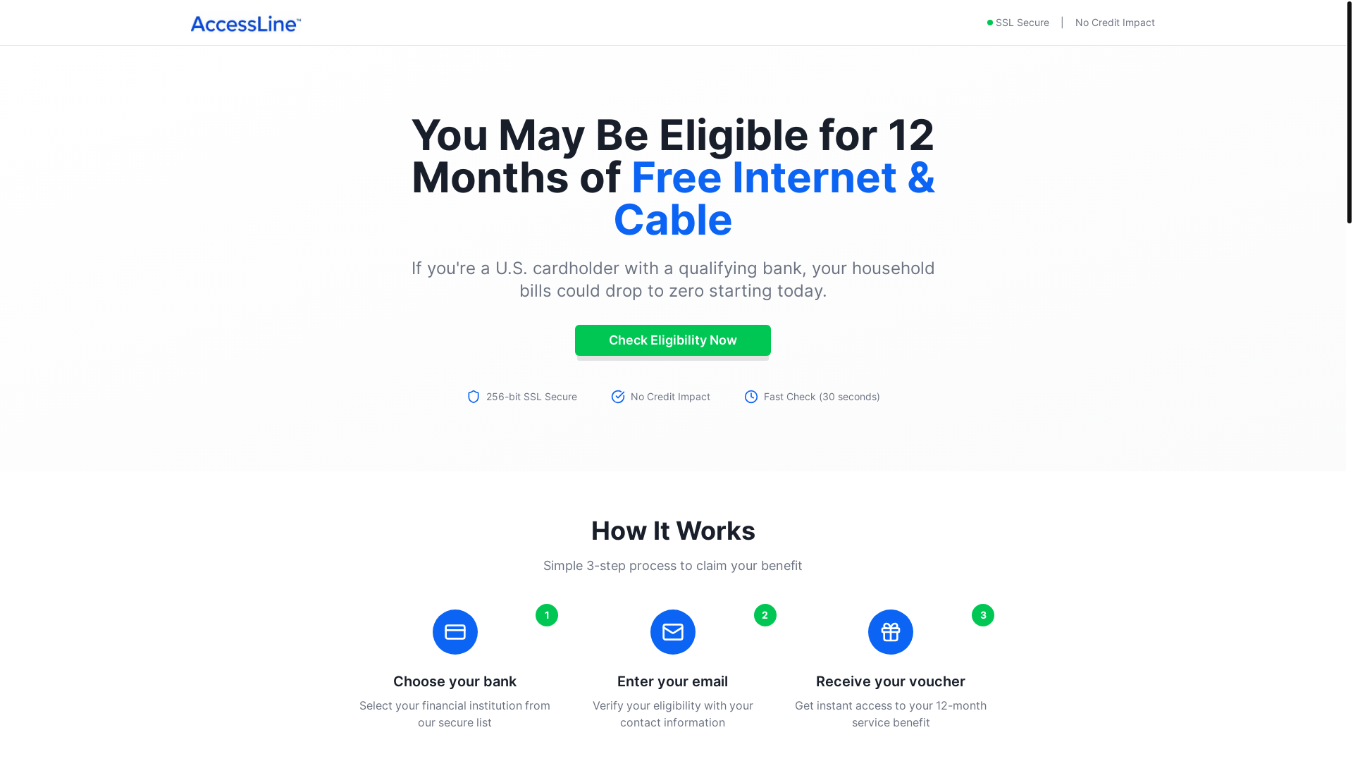 website screenshot of https://accesslineperks.com/